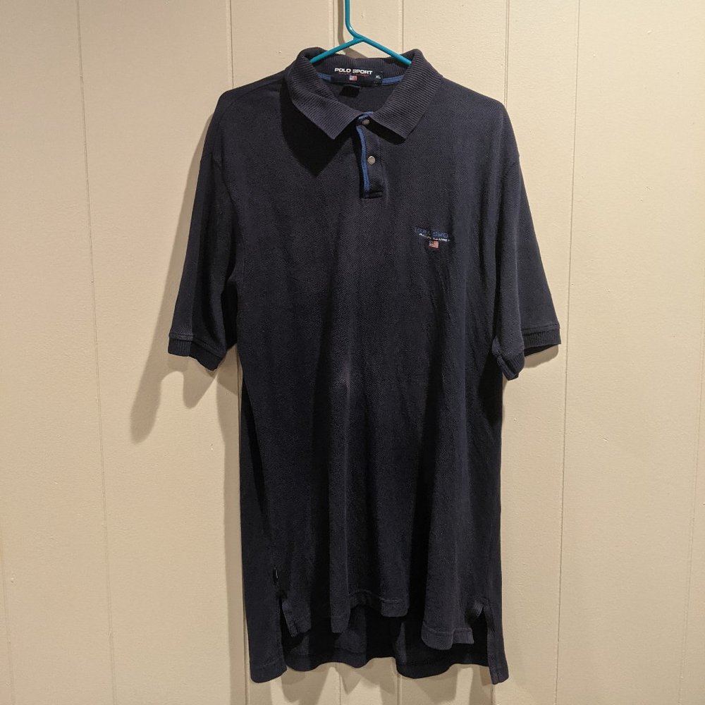 Vintage Polo Sport Ralph Lauren Button-Up Polo Short Sleeve Shirt  Size Men’s XL